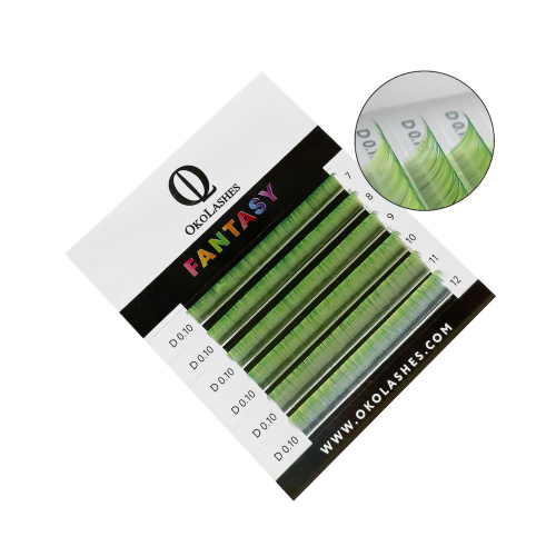 

Ресницы Oko Lashes Professional Fantasy мини бело-зеленый D 0.07 7-12