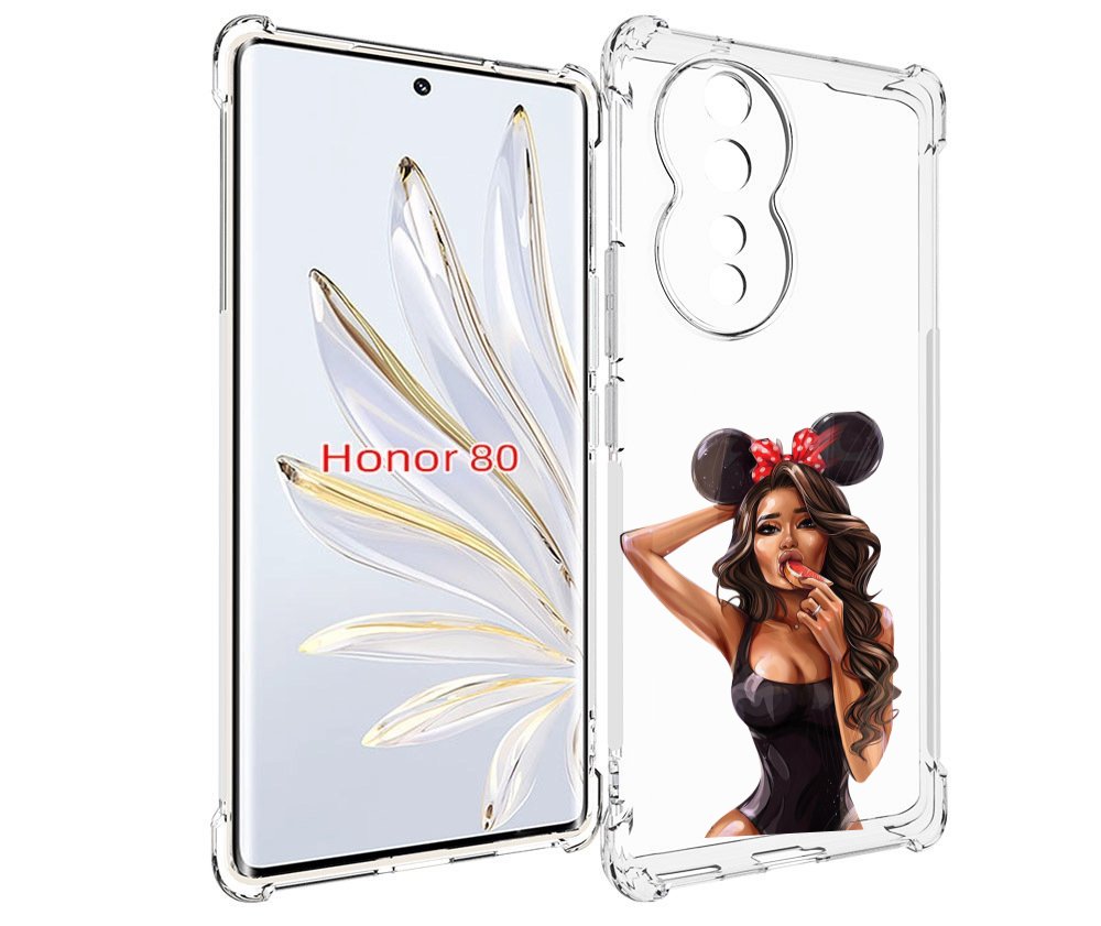 

Чехол MyPads девушка-с-грейпфрутом женский для Honor 80, Прозрачный, Tocco