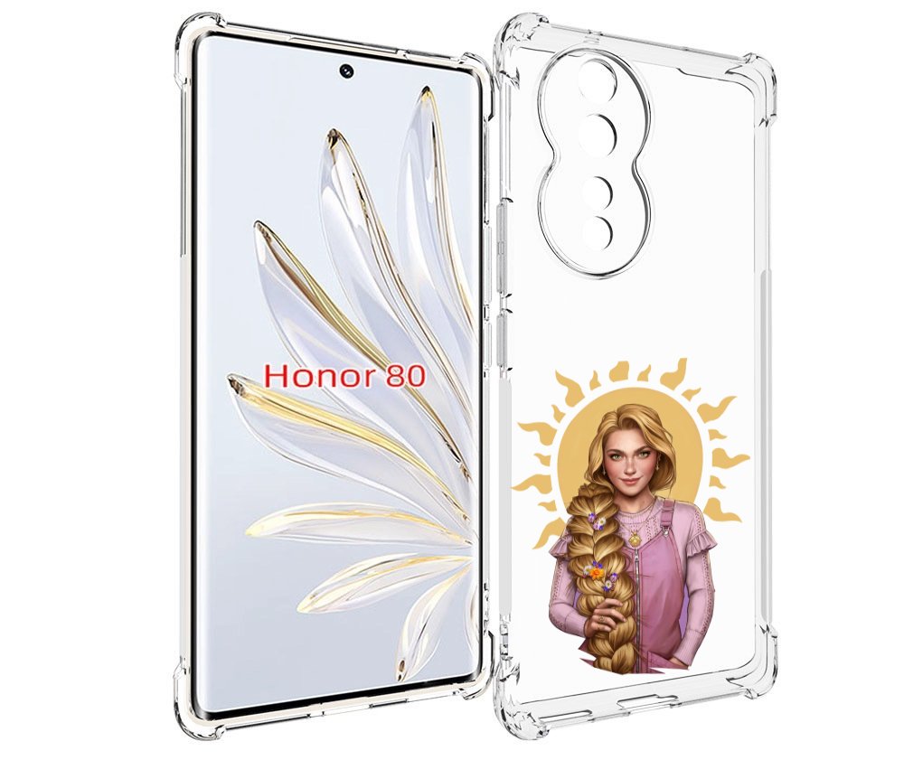 

Чехол MyPads девушка-с-большой-косой для Honor 80, Прозрачный, Tocco