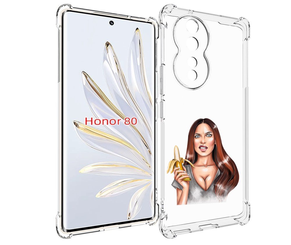 

Чехол MyPads девушка-с-бананом для Honor 80, Прозрачный, Tocco