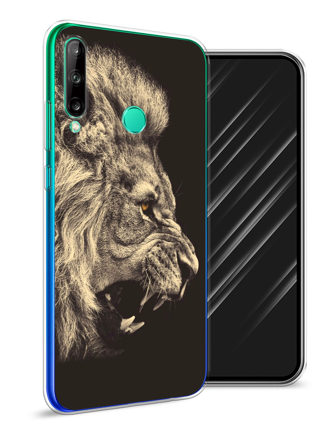 

Чехол Awog на Huawei P40 lite E "Львиный рык 2", Бежевый;черный, 612450-1