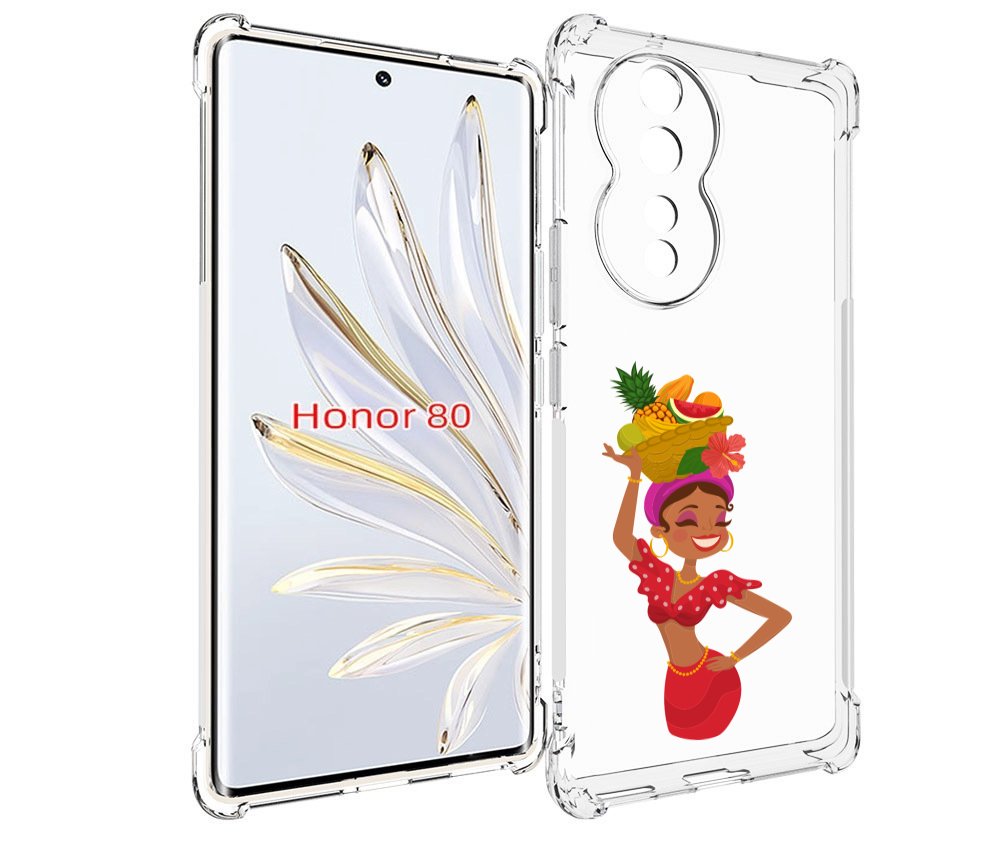 

Чехол MyPads девушка-мулатка для Honor 80, Прозрачный, Tocco