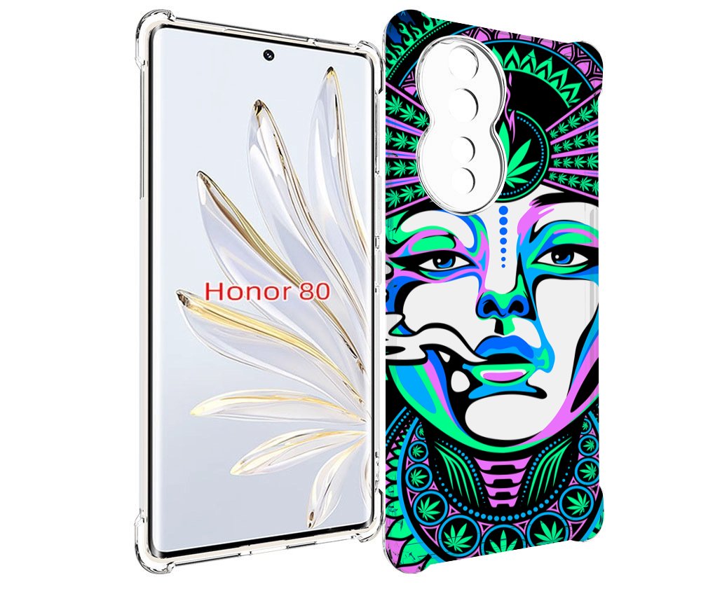 

Чехол MyPads девушка-любит-траву-абстракция для Honor 80, Прозрачный, Tocco