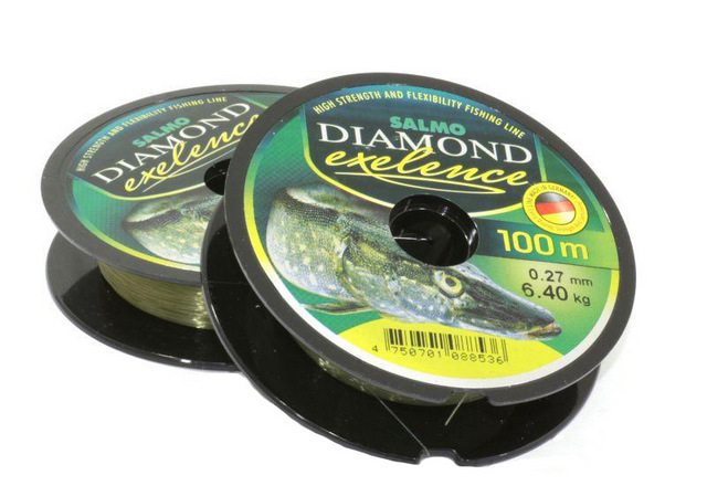

Леска монофильная Salmo Diamond Exelence 0,3 мм, 100 м, 7,6 кг, yellow, Зеленый, Diamond Exelence