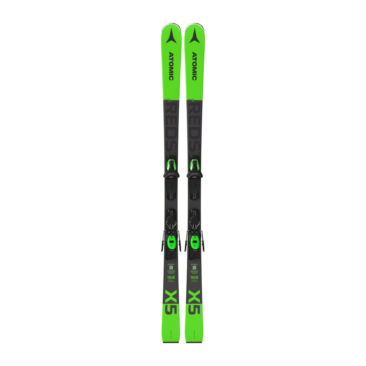 фото Горные лыжи atomic redster x5 + m 10 gw 2021 green/grey, 168 см