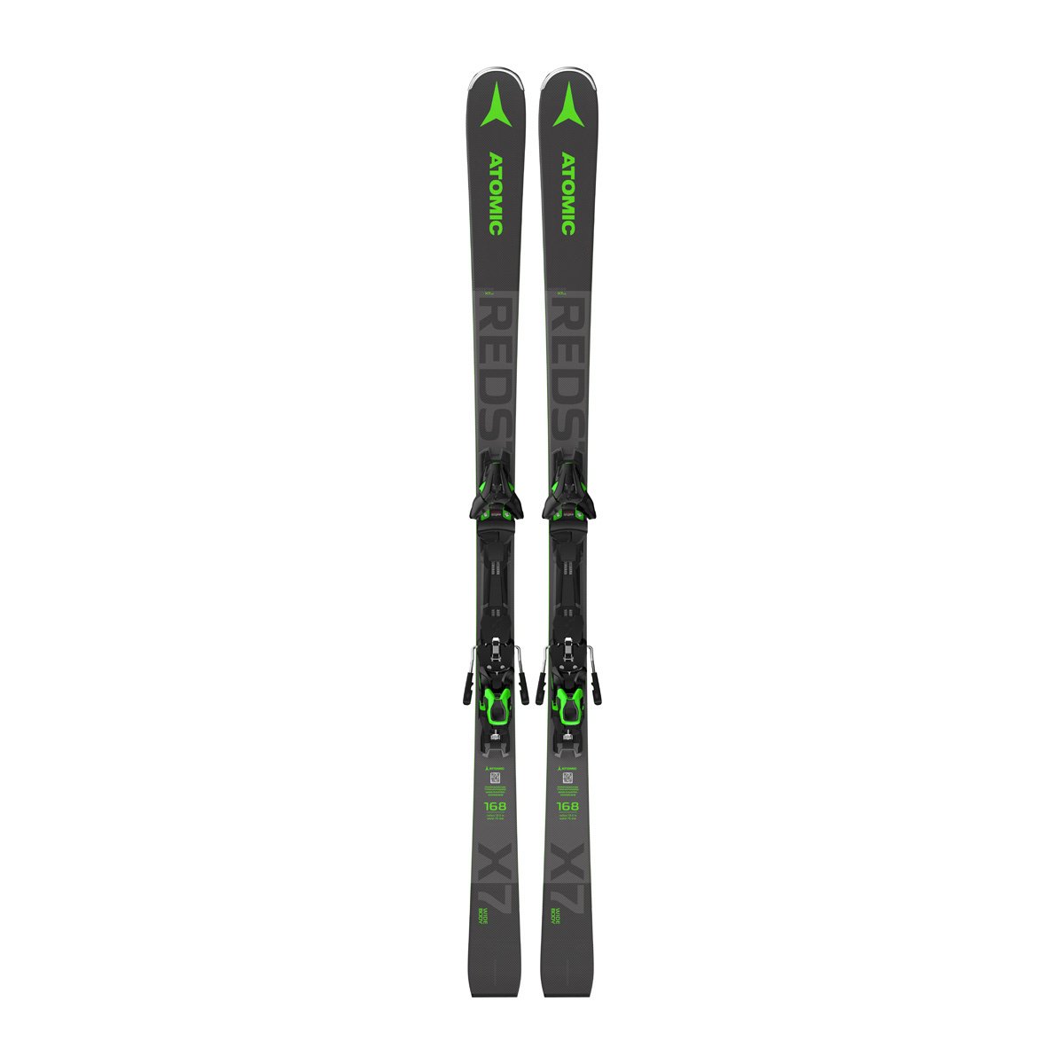 фото Горные лыжи atomic redster x7 + f 12 gw 2021 grey/green, 176 см