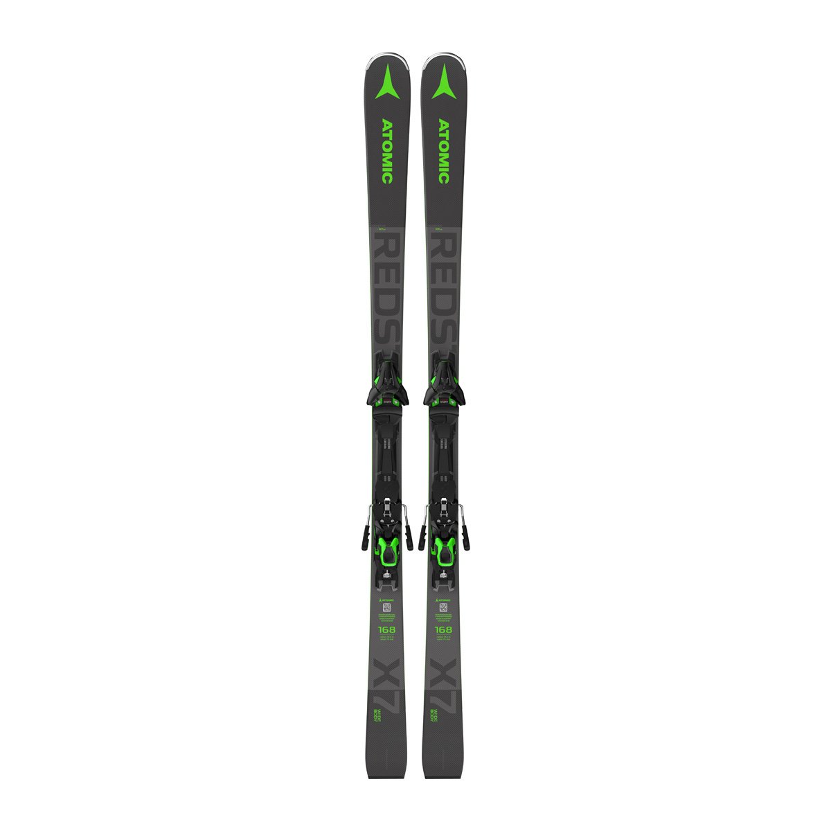 фото Горные лыжи atomic redster x7 + f 12 gw 2021 grey/green, 160 см