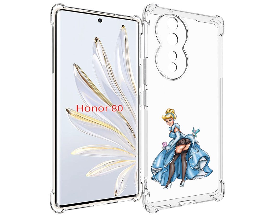 

Чехол MyPads девушка-в-платье-красивая женский для Honor 80, Прозрачный, Tocco