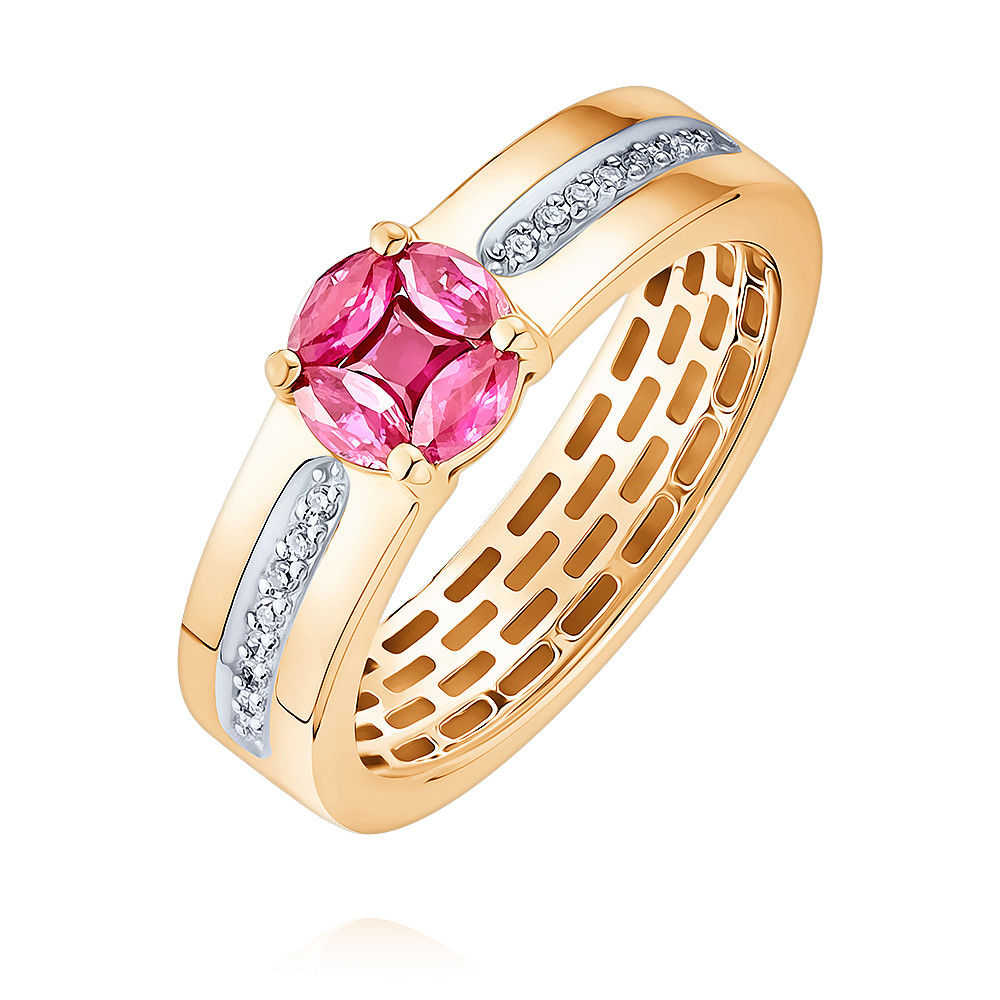 

Кольцо из золота р. , ADAMAS 14039644/01-А50Д-431, бриллиант/рубин, 14039644/01-А50Д-431