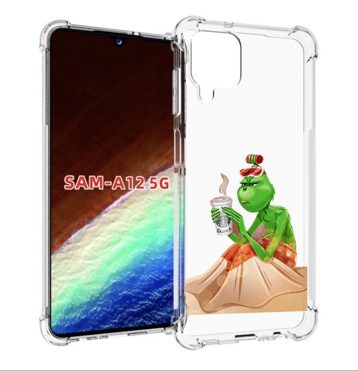 

Чехол MyPads Гринч-в-платье для Samsung Galaxy A12 (SM-A125F) 2020/21/A12 Nacho SM-A127F, Прозрачный, Tocco