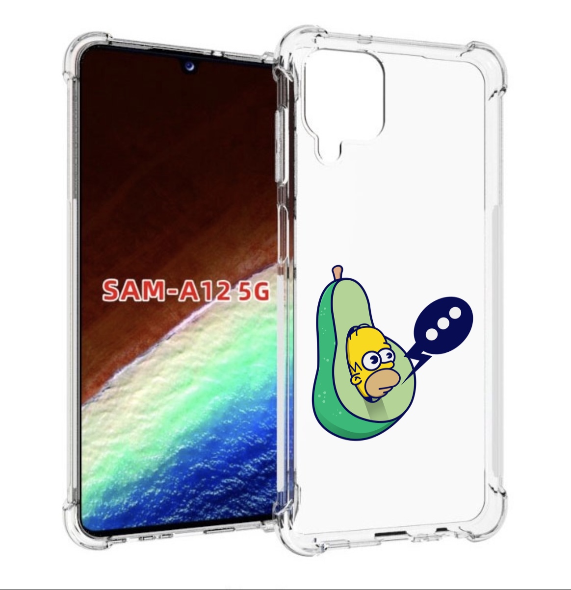 

Чехол MyPads Гомер-авокадо для Samsung Galaxy A12 (SM-A125F) 2020/21/A12 Nacho SM-A127F, Прозрачный, Tocco