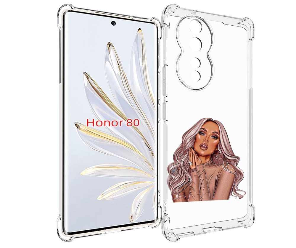

Чехол MyPads девушка-в-коричневых-оттенках для Honor 80, Прозрачный, Tocco