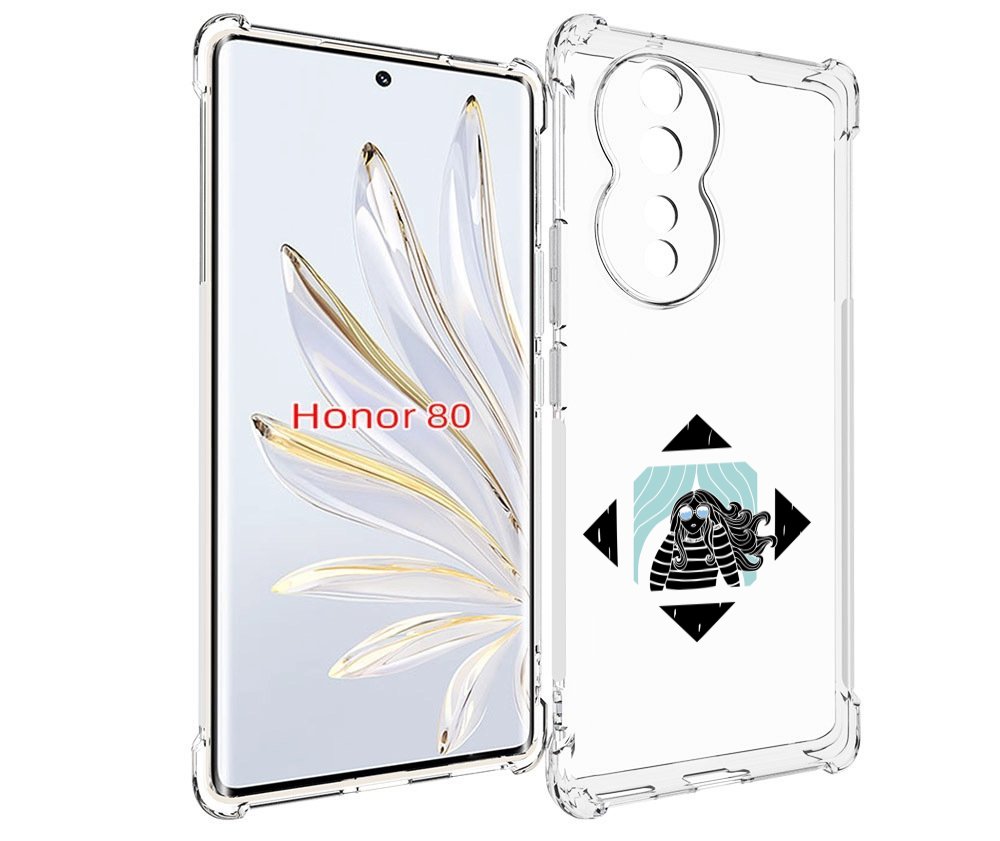 

Чехол MyPads девушка-в-квадратике для Honor 80, Прозрачный, Tocco