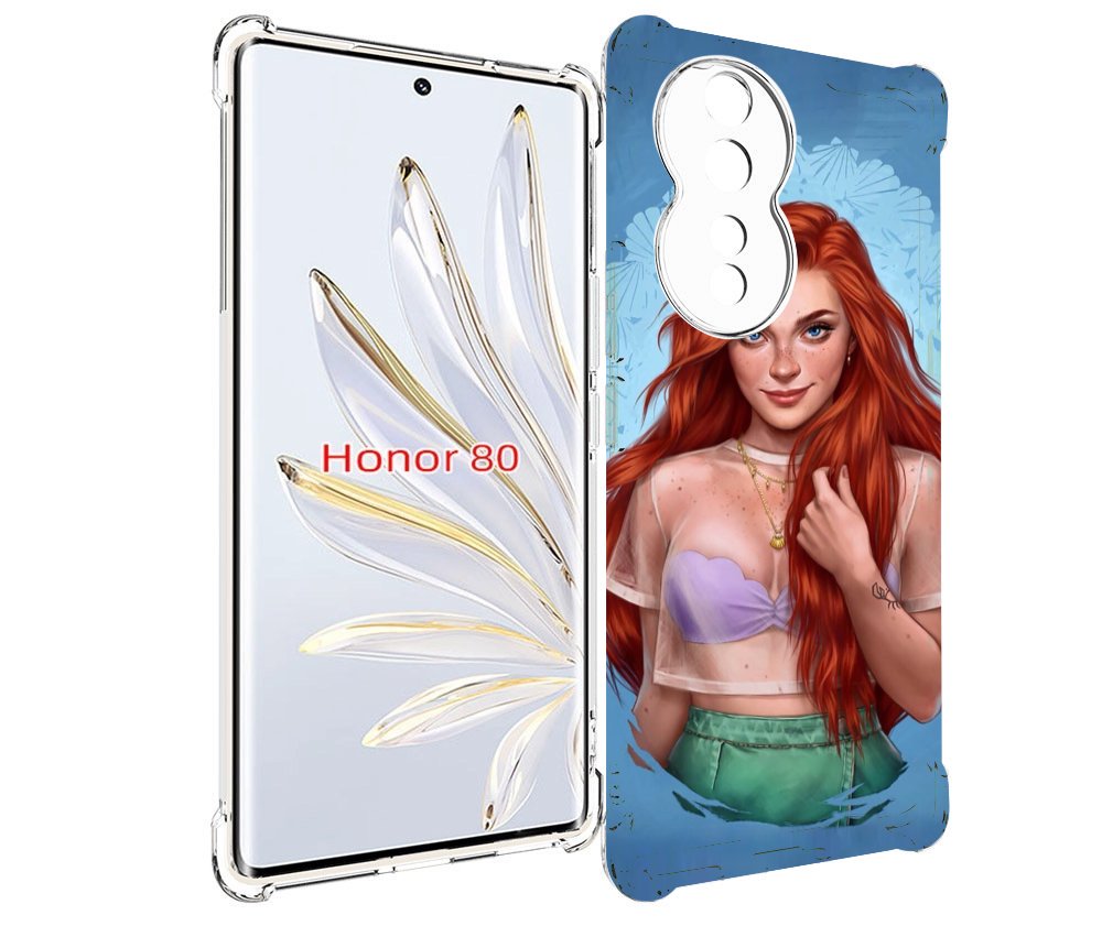 

Чехол MyPads девушка-в-голубом-фоне женский для Honor 80, Прозрачный, Tocco