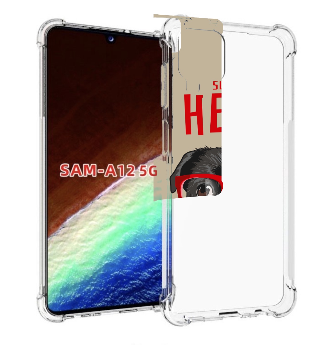 

Чехол MyPads Герой-PUG для Samsung Galaxy A12 (SM-A125F) 2020/21/A12 Nacho SM-A127F, Прозрачный, Tocco