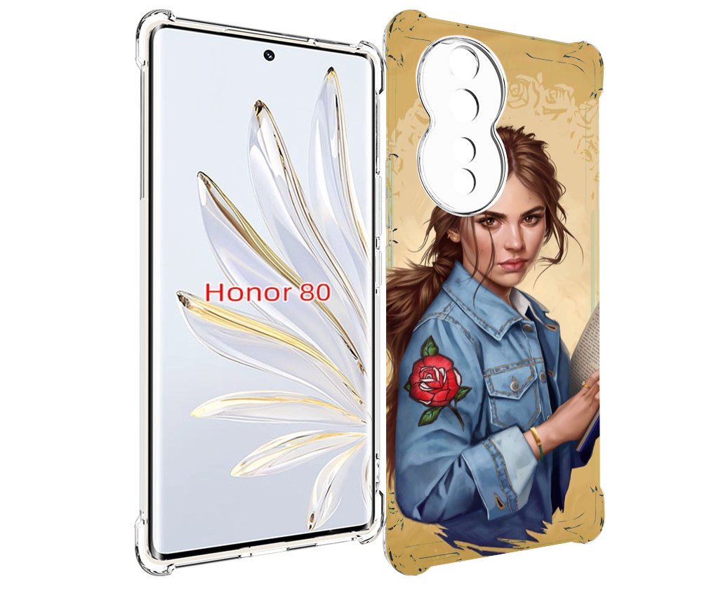 

Чехол MyPads девушка-в-бежевом-фоне для Honor 80, Прозрачный, Tocco