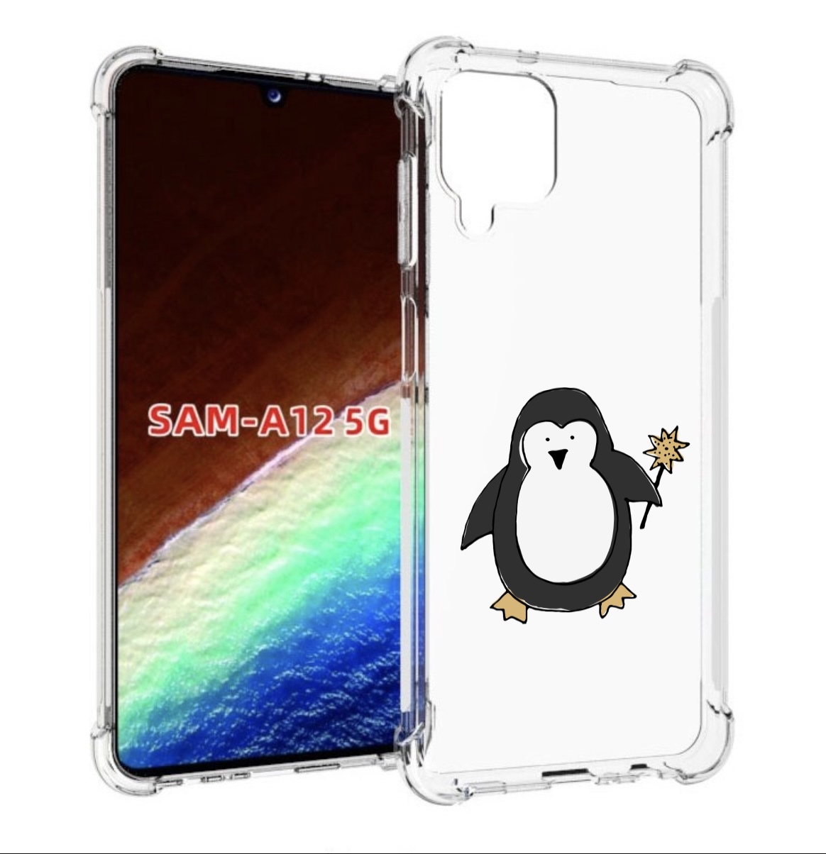 

Чехол MyPads Волшебный пингвин для Samsung Galaxy A12 (SM-A125F) 2020/21, Прозрачный, Tocco