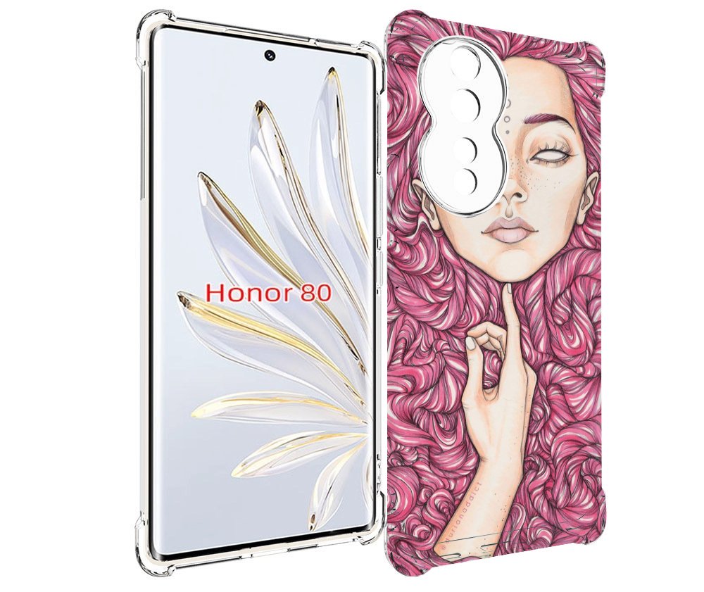 

Чехол MyPads девушка утонула в волосах женский для Honor 80, Прозрачный, Tocco
