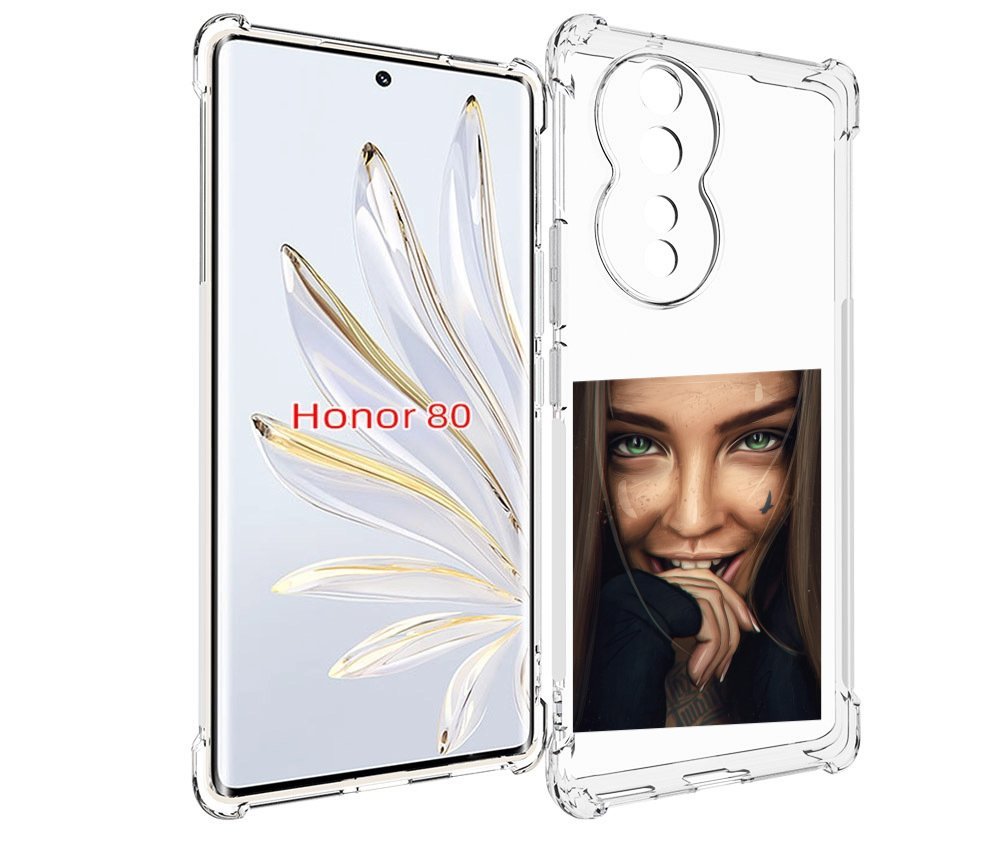 

Чехол MyPads девушка улыбается женский для Honor 80, Прозрачный, Tocco