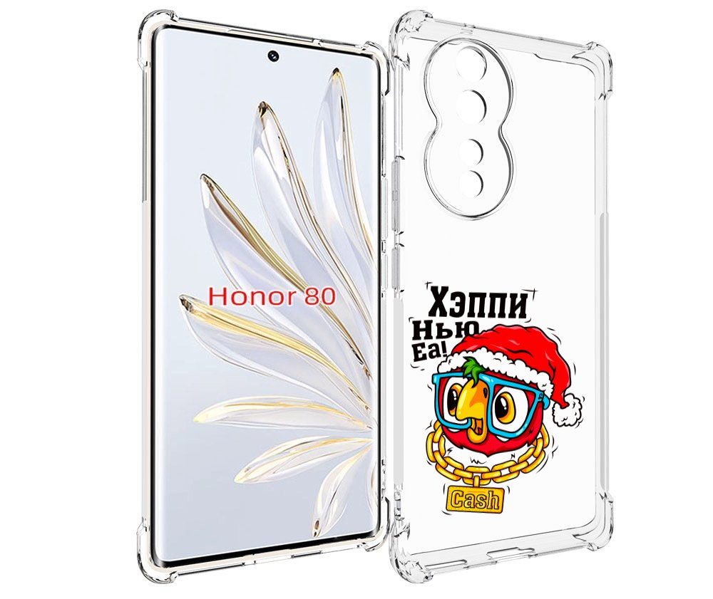 

Чехол MyPads Хэппи нью еа для Honor 80, Прозрачный, Tocco