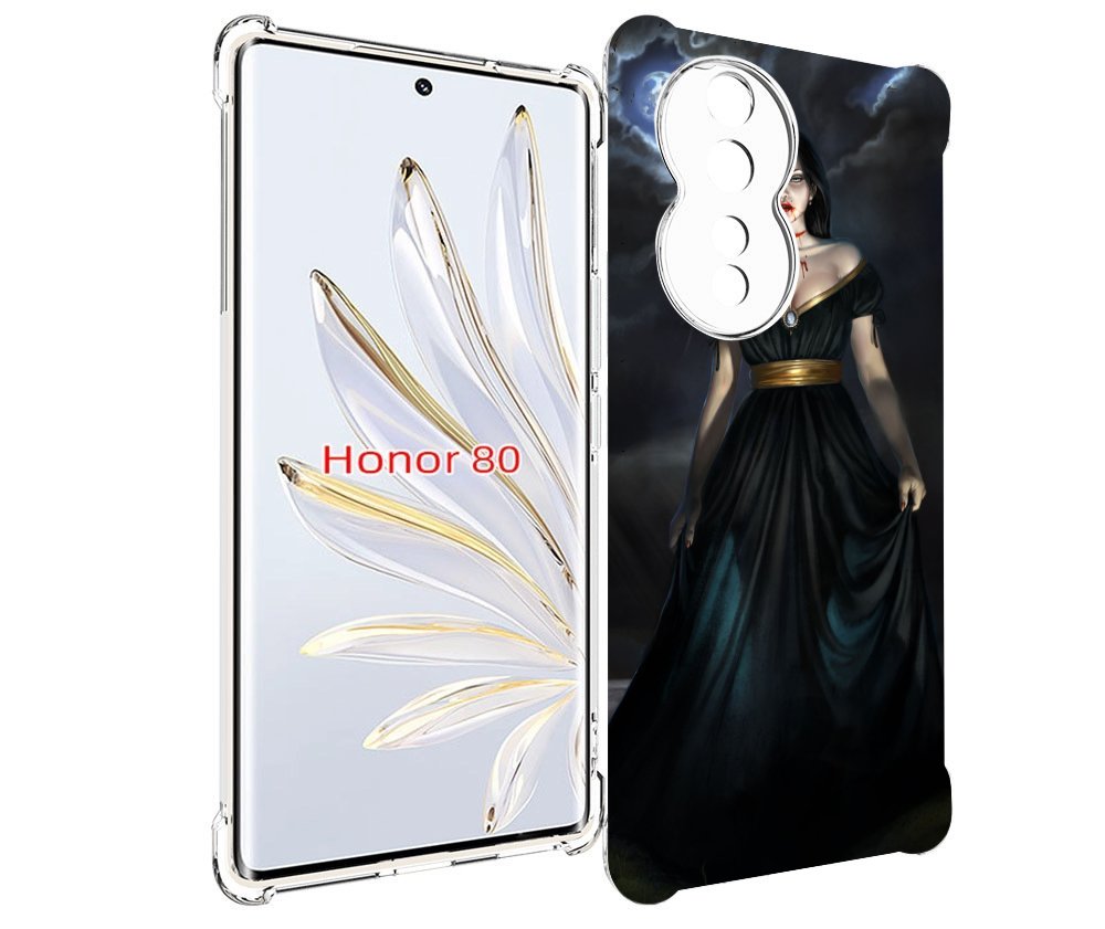 

Чехол MyPads девушка с порезом на горле женский для Honor 80, Прозрачный, Tocco