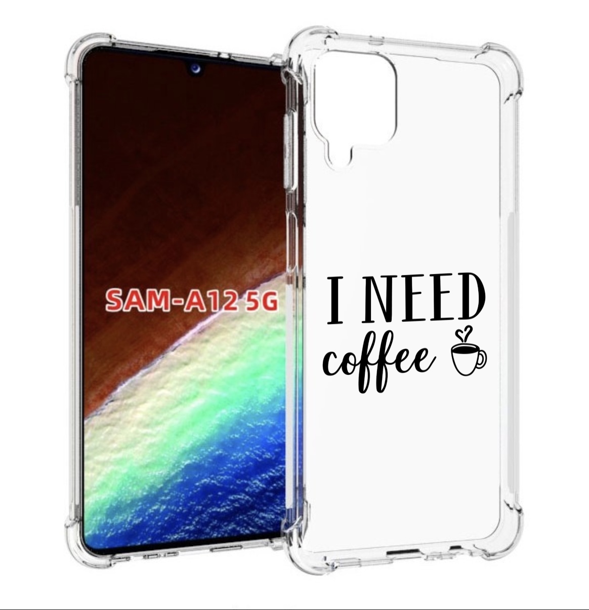 

Чехол MyPads Мне нужен кофе для Samsung Galaxy A12 (SM-A125F) 2020/21/A12 Nacho SM-A127F, Прозрачный, Tocco