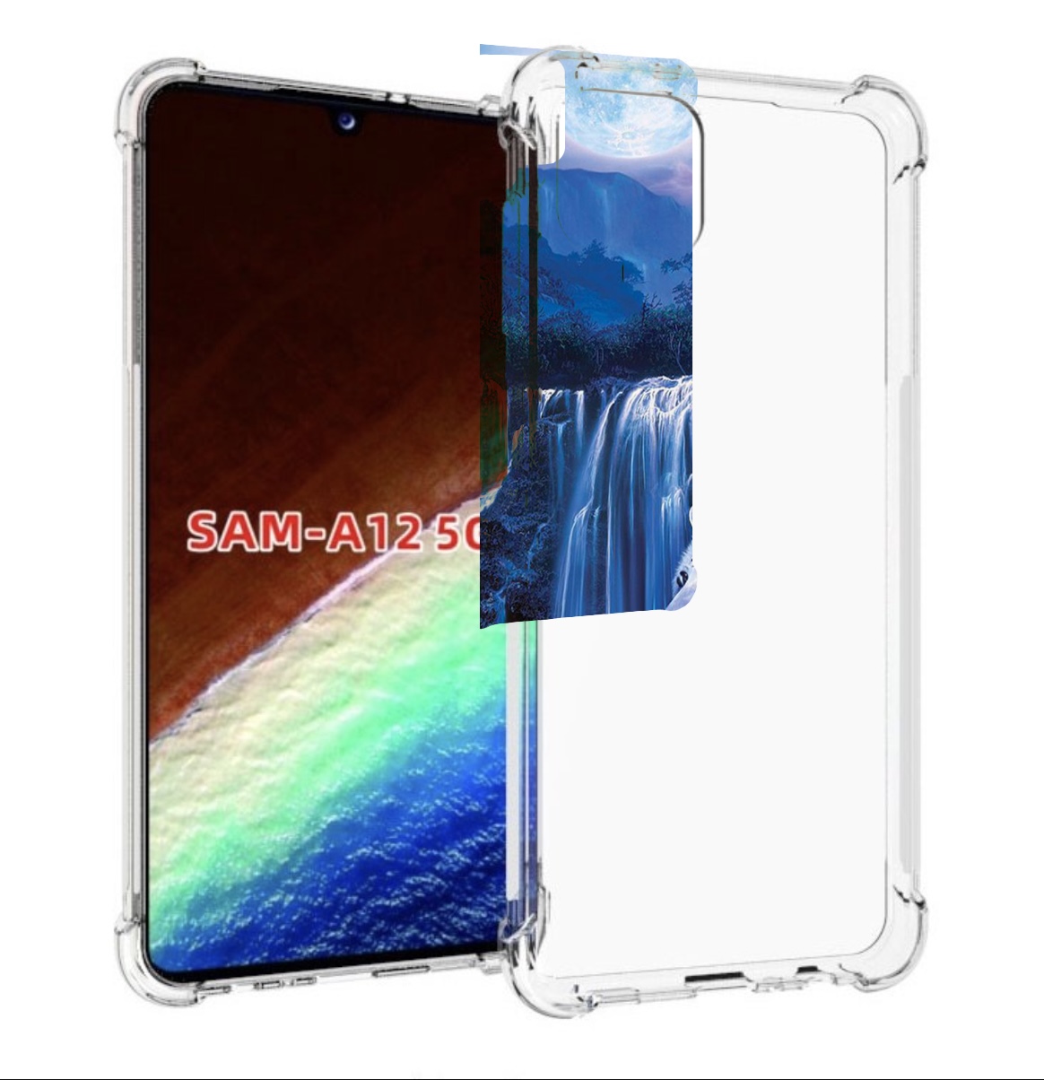 

Чехол MyPads Водопад для Samsung Galaxy A12 (SM-A125F) 2020/21/A12 Nacho SM-A127F, Прозрачный, Tocco