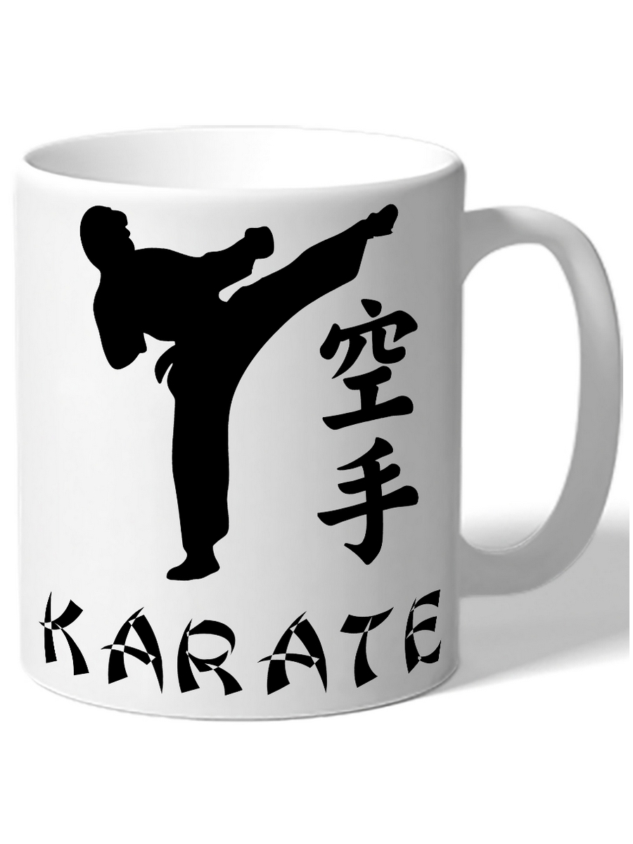 фото Кружка drabs karate черный силуэт