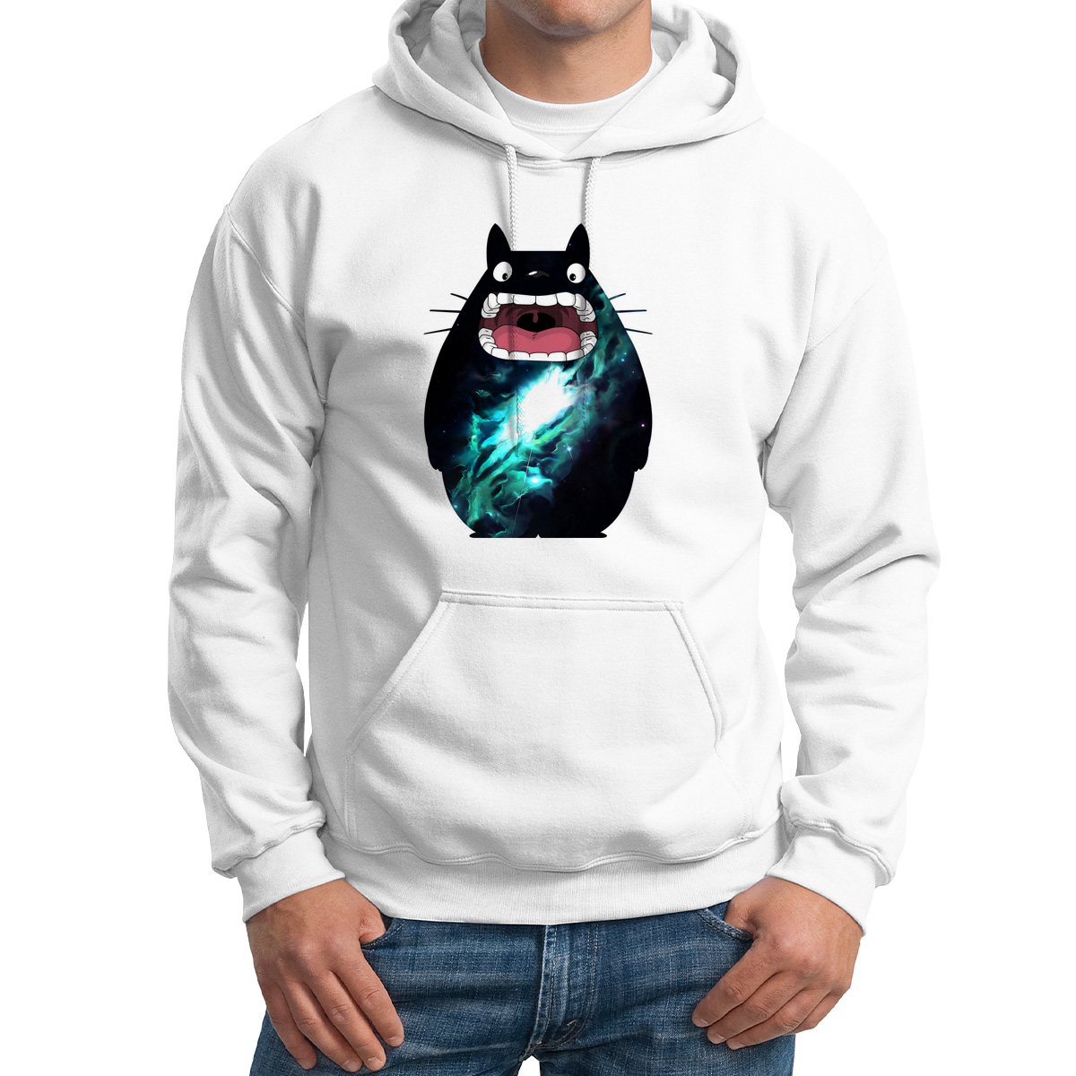 

Худи унисекс CoolPodarok Толстый кот арт белое 46 RU, 6M015795
