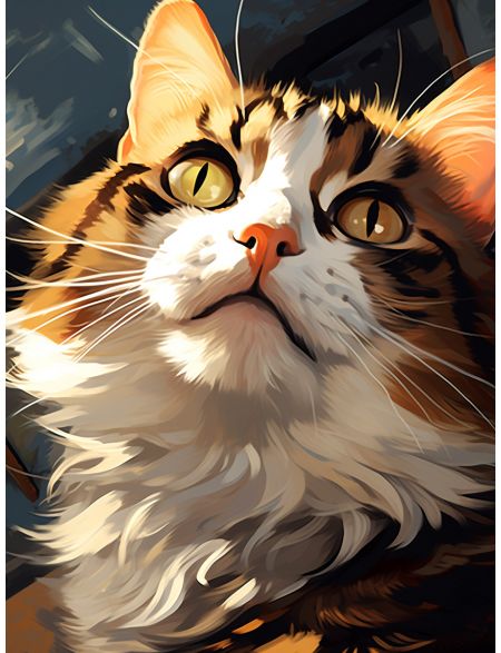 

Алмазная мозаика на подрамнике Кот, 50x40 см, 50 цветов, 80438, ПРА-600