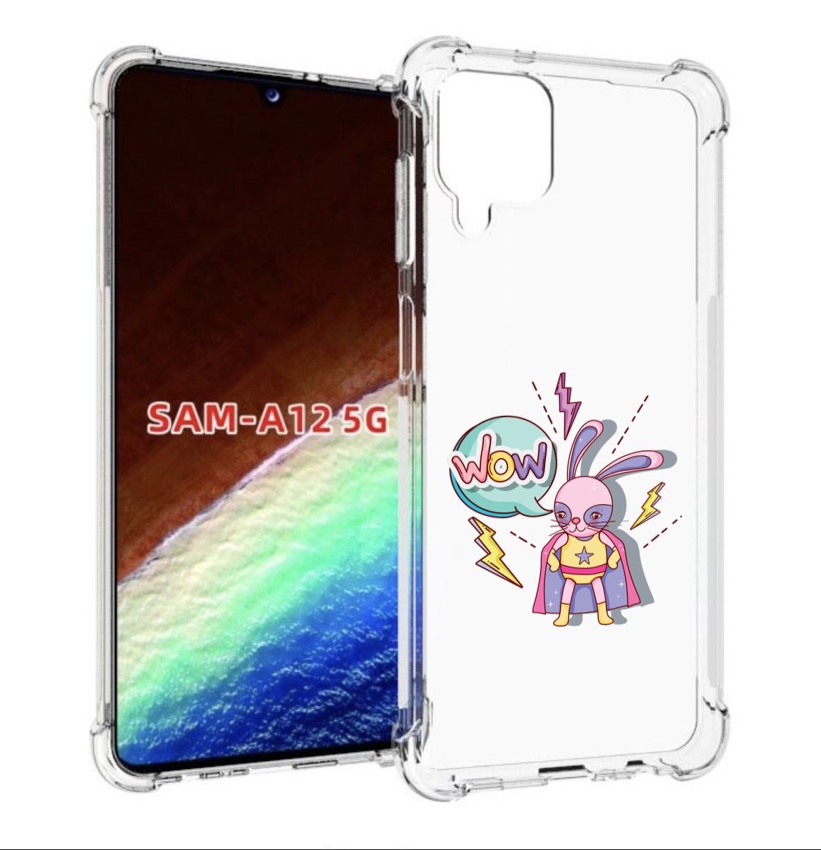 

Чехол MyPads Вау для Samsung Galaxy A12 (SM-A125F) 2020/21/A12 Nacho SM-A127F, Прозрачный, Tocco