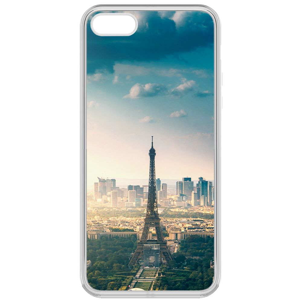 Чехол-накладка Krutoff Clear Case Франция, Эйфелева Башня для iPhone 5