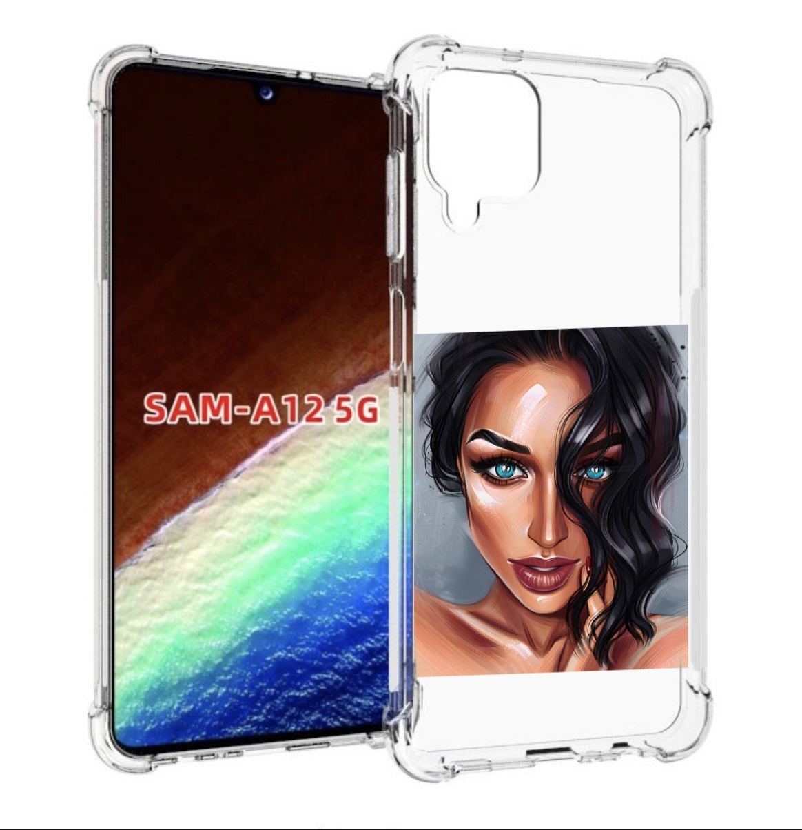 

Чехол MyPads Брюнетка для Samsung Galaxy A12 (SM-A125F) 2020/21/A12 Nacho SM-A127F, Прозрачный, Tocco