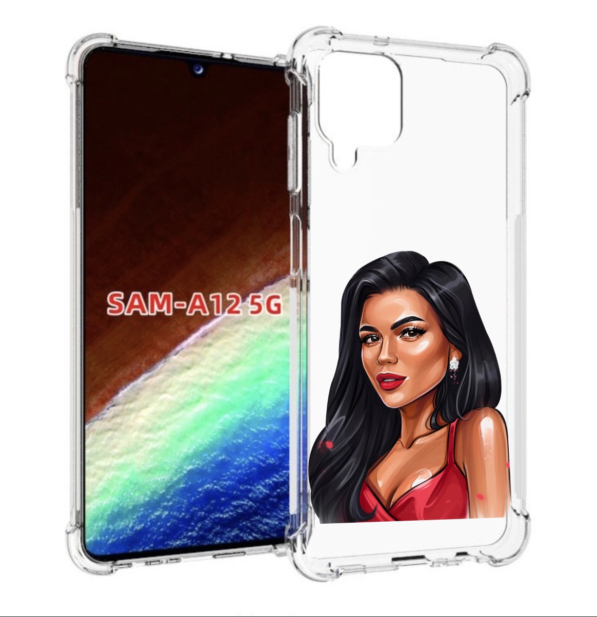 

Чехол MyPads Брюнетка-в-красном-платье для Samsung Galaxy A12 (SM-A125F) 2020/21, Прозрачный, Tocco
