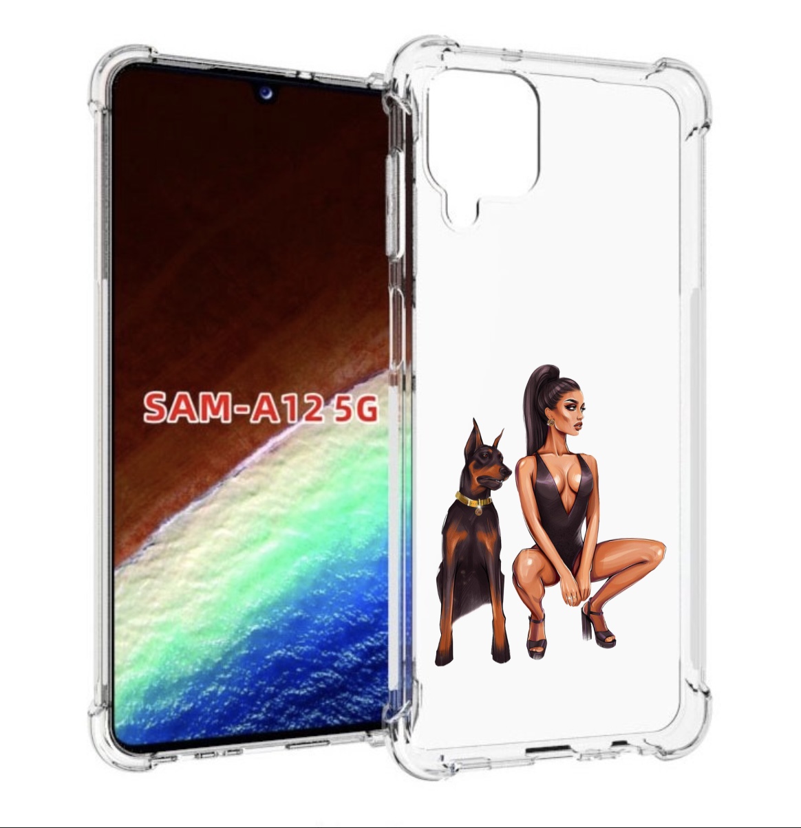 

Чехол MyPads Борзая-девушка для Samsung Galaxy A12 (SM-A125F) 2020/21/A12 Nacho SM-A127F, Прозрачный, Tocco