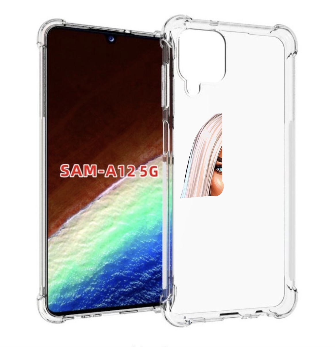 Чехол MyPads Блондинка женский для Samsung Galaxy A12 (SM-A125F) 2020/21