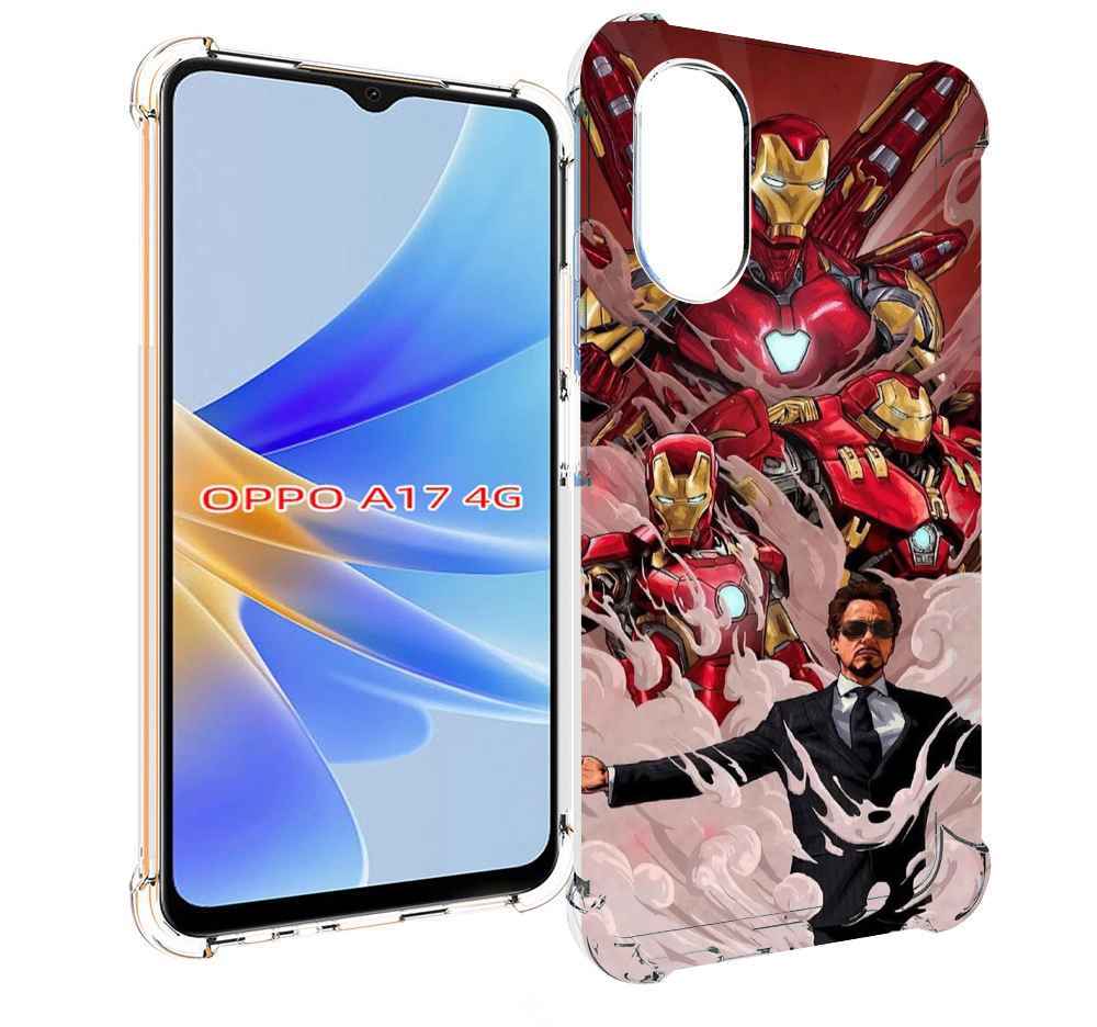 

Чехол MyPads Тони-Старк-и-костюмы для OPPO A17, Прозрачный, Tocco