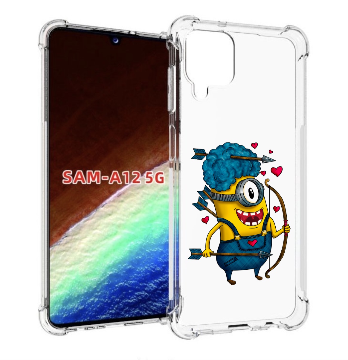 

Чехол MyPads Миньон купидон для Samsung Galaxy A12 (SM-A125F) 2020/21/A12 Nacho SM-A127F, Прозрачный, Tocco