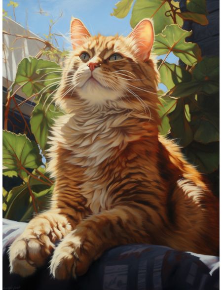 

Алмазная мозаика без подрамника Кот на отдыхе, 40x30 см, 48 цветов, 80410, РА-598