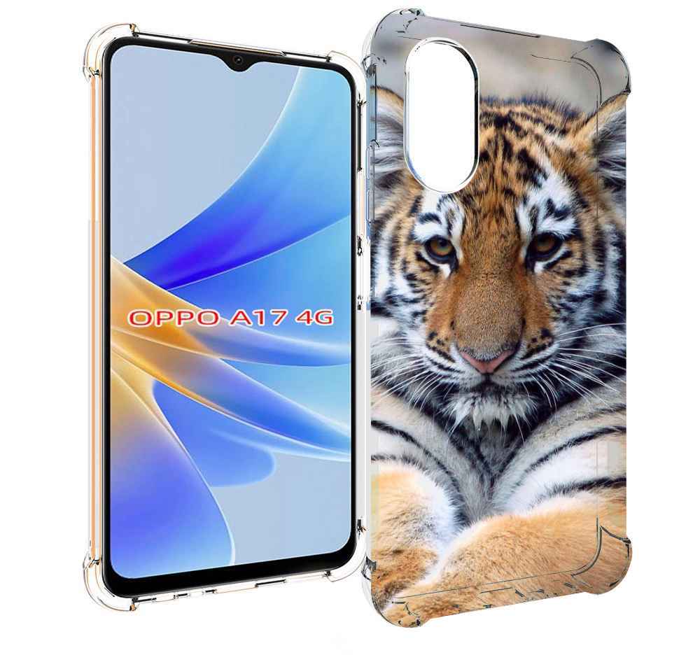 

Чехол MyPads Тигренок для OPPO A17, Прозрачный, Tocco
