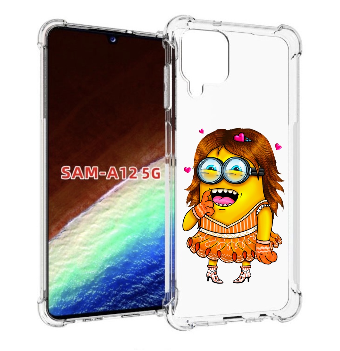 

Чехол MyPads Миньон девочка для Samsung Galaxy A12 (SM-A125F) 2020/21/A12 Nacho SM-A127F, Прозрачный, Tocco