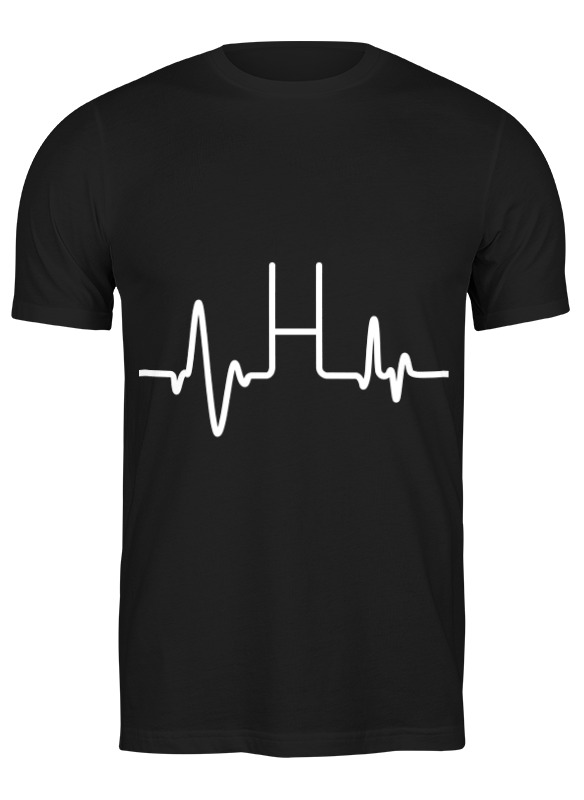 

Футболка мужская Printio rugby in my heart черная M, Черный, rugby in my heart