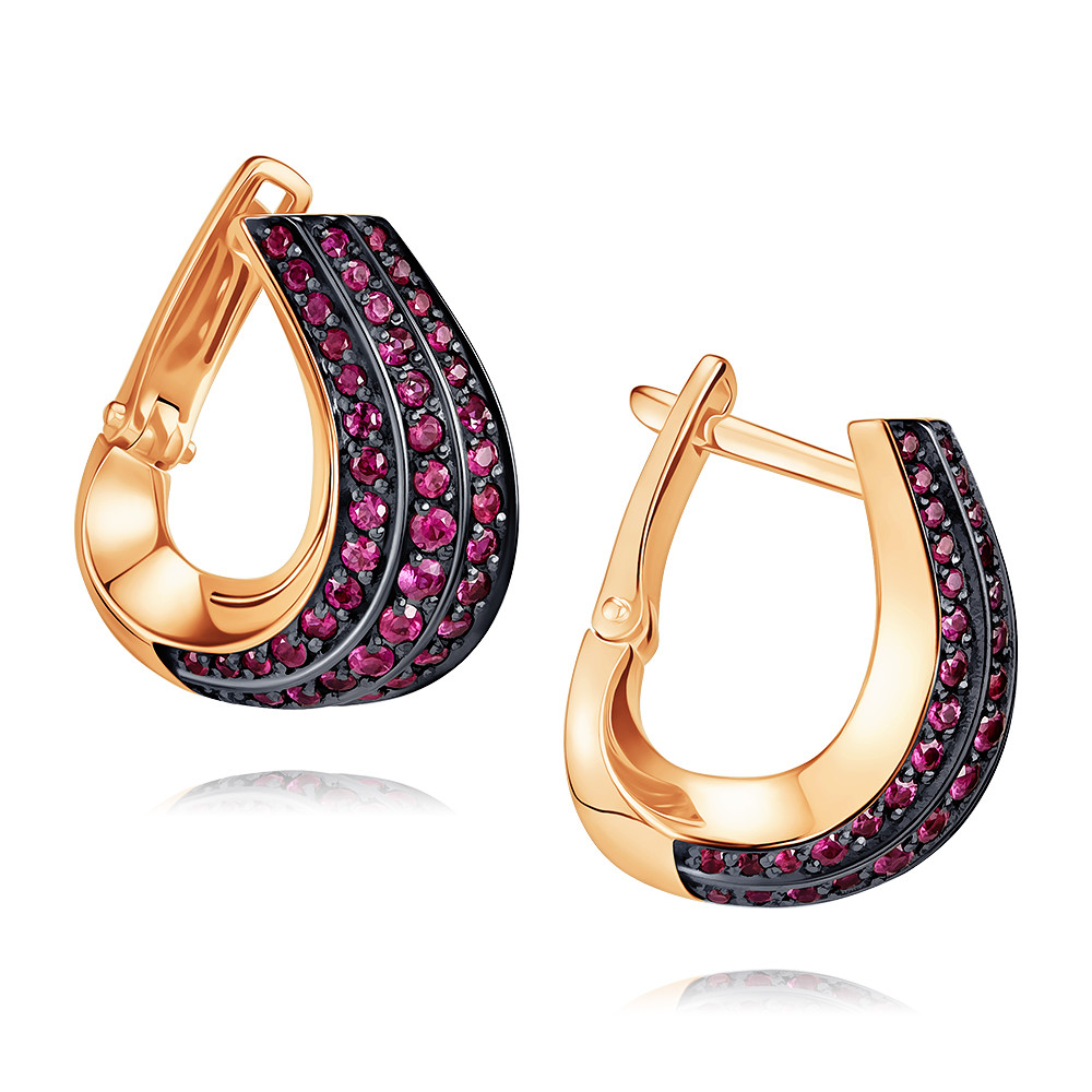 

Серьги из золота ADAMAS 24039646/01-А50Д-541, рубин, 24039646/01-А50Д-541