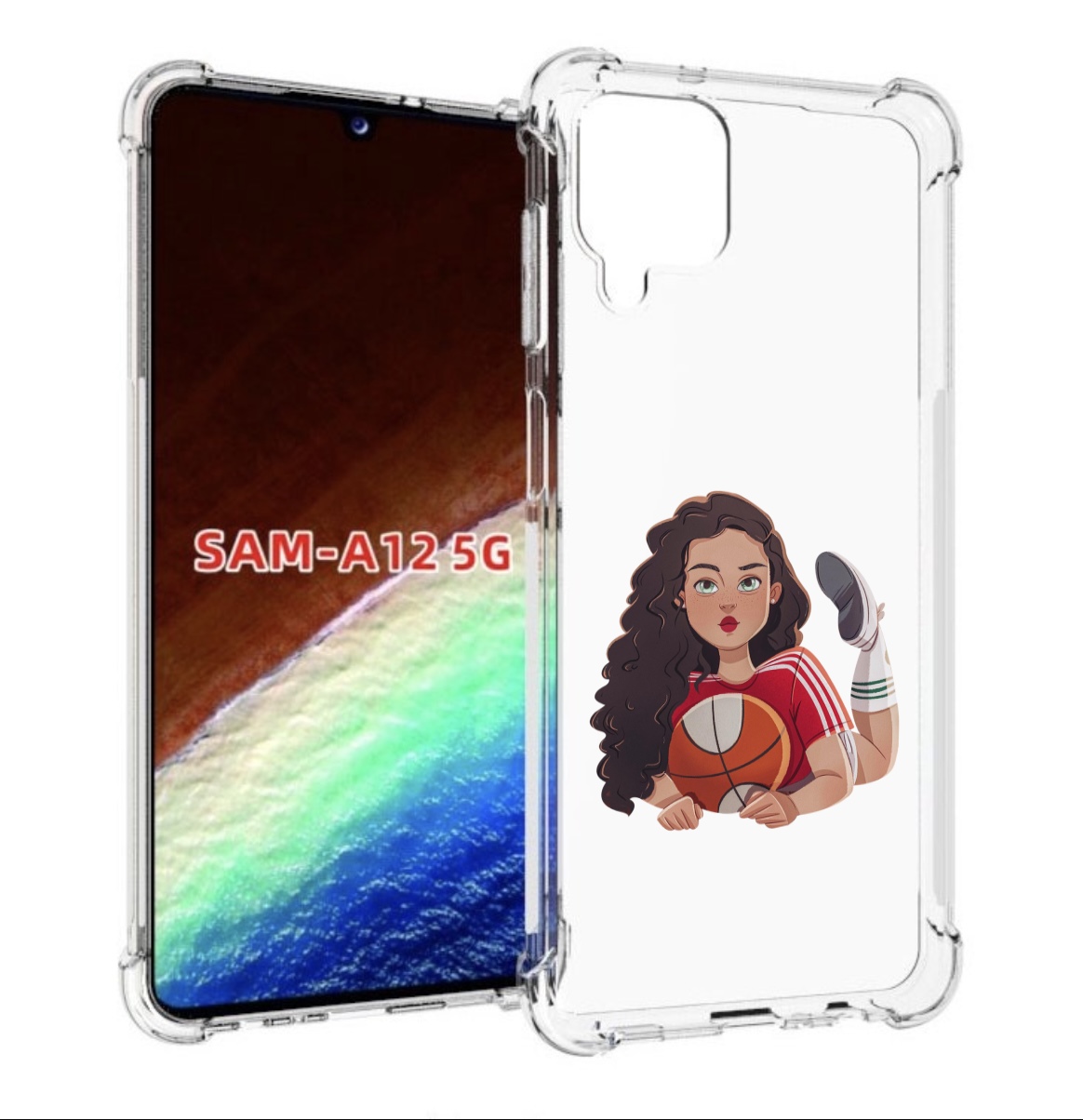 

Чехол MyPads Баскетболитска-в-гольфах женский для Samsung Galaxy A12 (SM-A125F) 2020, Прозрачный, Tocco
