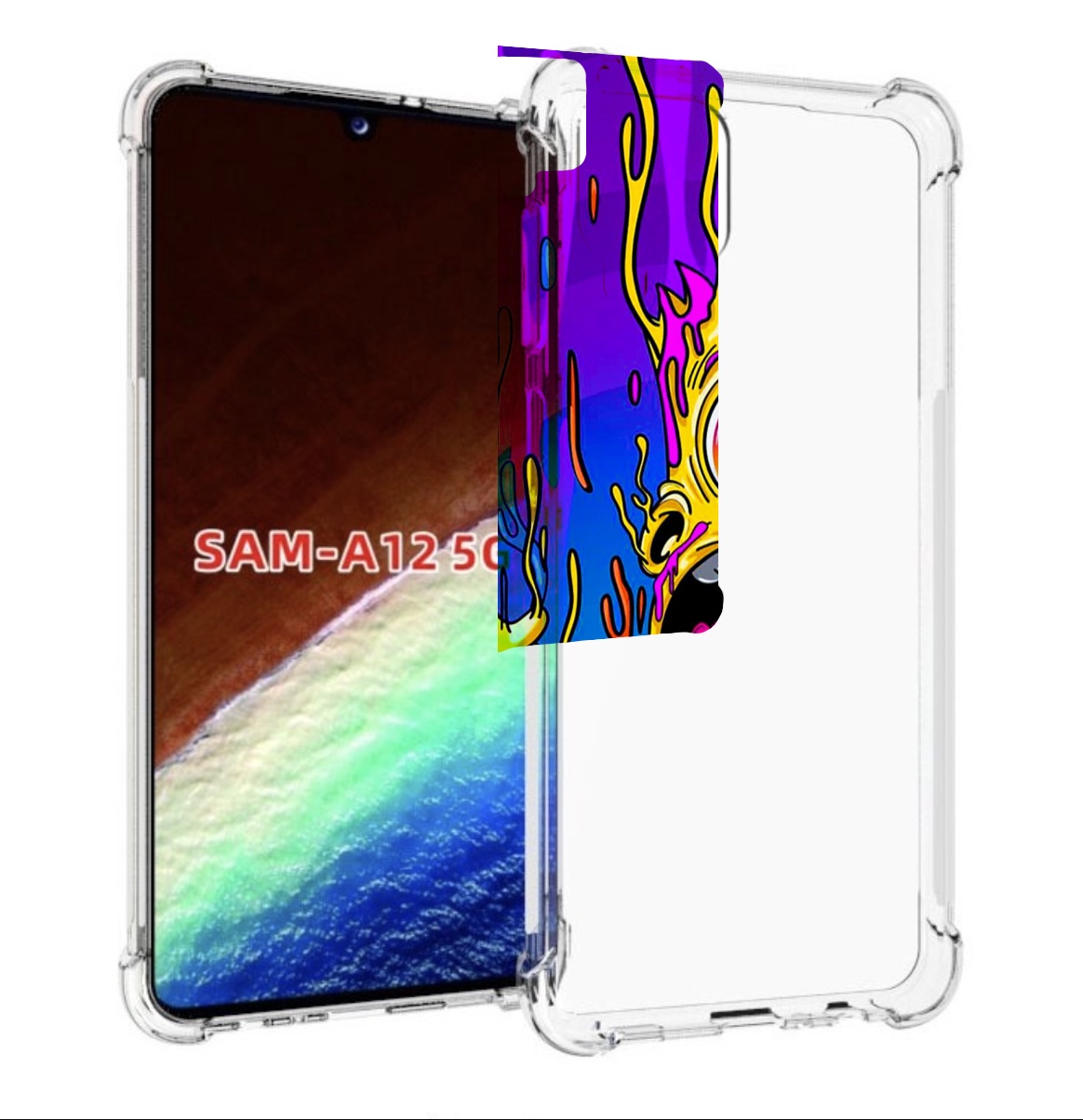 

Чехол MyPads Барт-арт-стрит для Samsung Galaxy A12 (SM-A125F) 2020/21/A12 Nacho SM-A127F, Прозрачный, Tocco