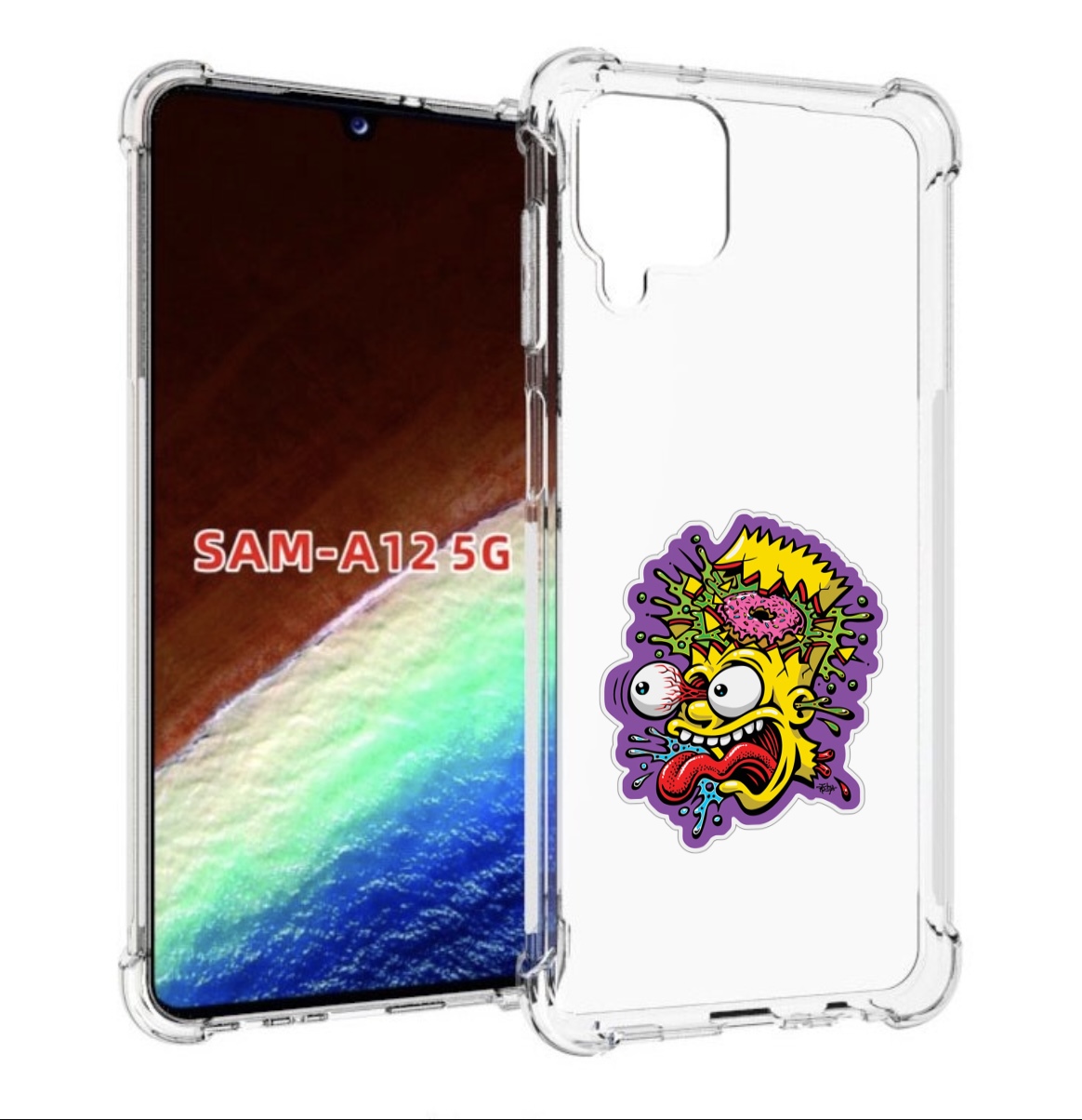 

Чехол MyPads Барт-Симпсон для Samsung Galaxy A12 (SM-A125F) 2020/21/A12 Nacho SM-A127F, Прозрачный, Tocco
