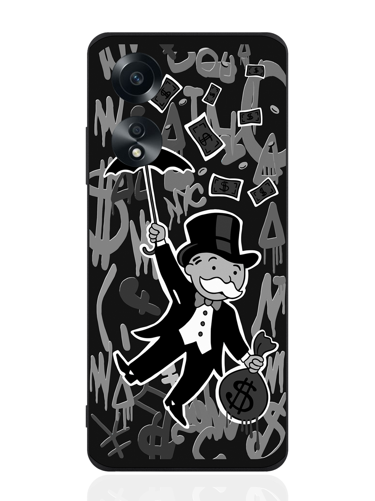 

Чехол для смартфона Oppo A58 4G Monopoly Black Edition/ Монополия, Серый;черный, Oppo A58 4G