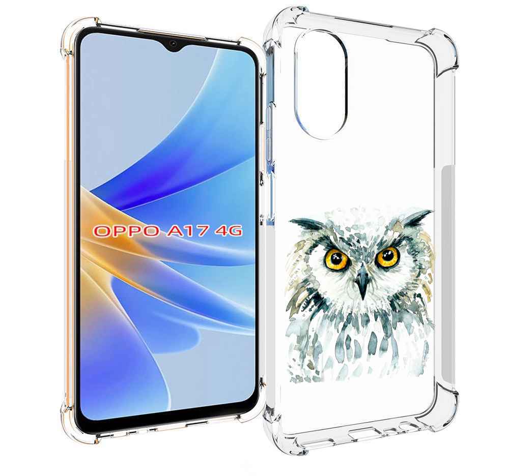 

Чехол MyPads Серьезная сова для OPPO A17, Прозрачный, Tocco