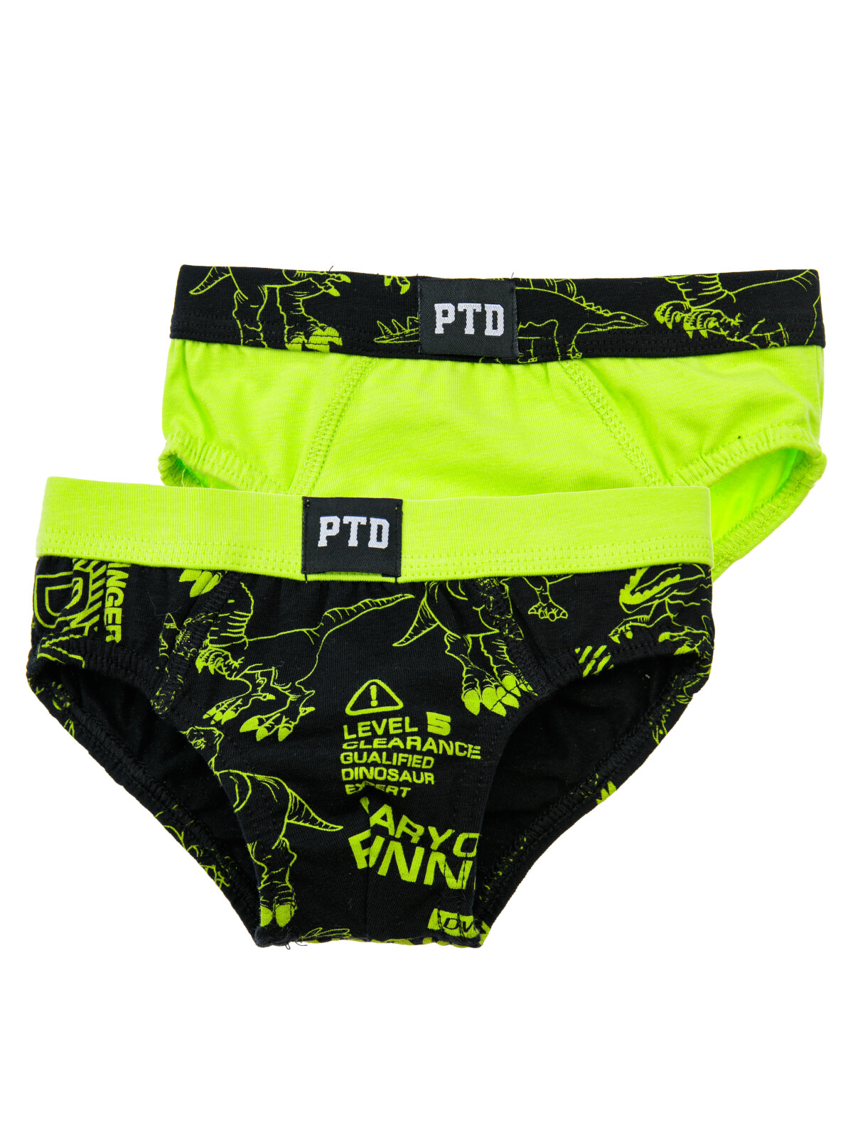 

Трусы для мальчиков PlayToday - брифы, 2 шт в комплекте, светло-зеленый,черный, 110-116, 32312318