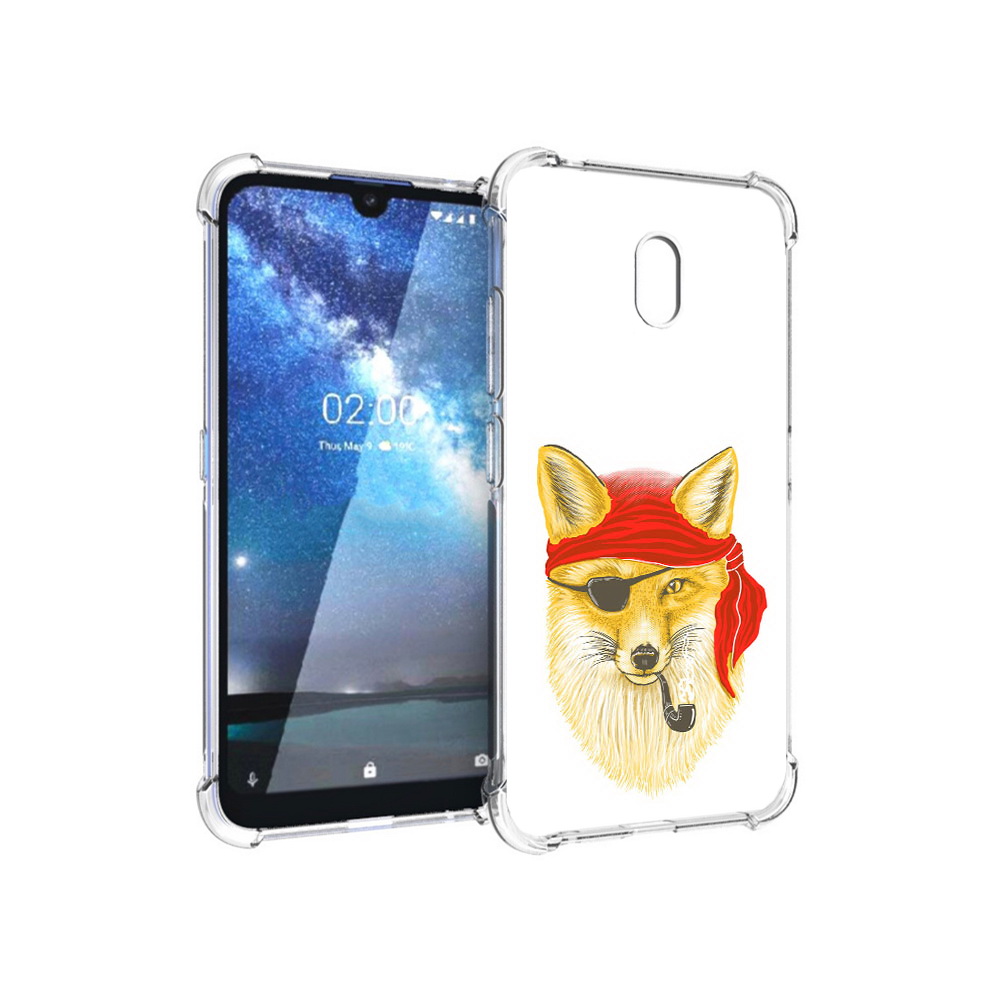 

Чехол MyPads Tocco для Nokia 2.2 лиса-пират (PT134721.103.440), Прозрачный, Tocco
